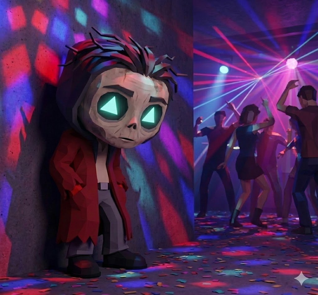 Morpheus Minor — eerie figure in a nightclub